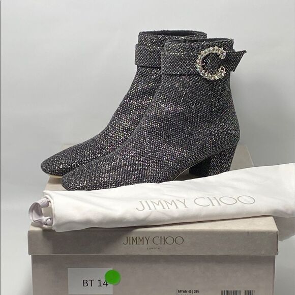 Jimmy Choo Myan Tweed Ankle Boots size 38.5 - Picture 11 of 13